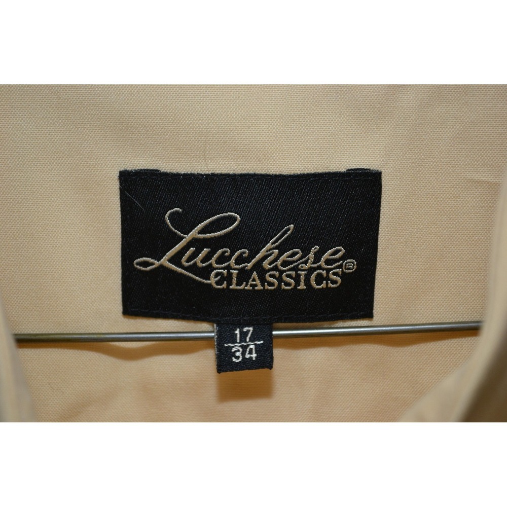 VTG Lucchese Classics Shirt Mens XL Yellow Western‎ Cowboy Button Up Long Sleeve - Picture 7 of 16